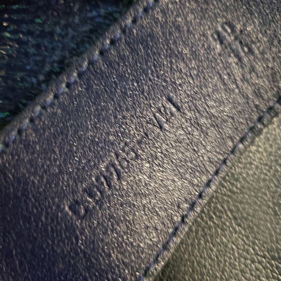 GIANNI VERSACE COUTURE CHAIN & NAVY PATENT LEATHER BELT | RARE |SIZE 90/36 - Picture 5 of 9